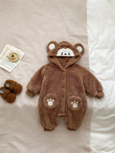 Load image into Gallery viewer, H10022LS-Cute cartoon hooded thick warm clothes