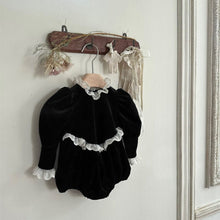 Load image into Gallery viewer, Y9418LS-Lace flower collar baby girl jumpsuit