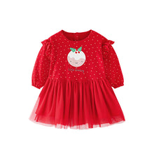 Load image into Gallery viewer, <Taiwan Pavilion> 7708DS-malwee autumn European and American children's cotton long-sleeved mesh princess dress