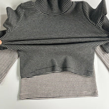 Load image into Gallery viewer, BB2468PCW-Autumn and winter Japanese style high collar striped parent-child top