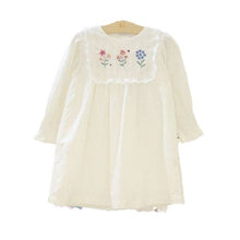 Load image into Gallery viewer, Y6321DS-Long-sleeved lace exquisite embroidered flower princess dress + hat