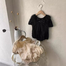 Load image into Gallery viewer, Y9428LS-Summer lace mesh bow lace collar bodysuit