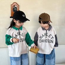 Load image into Gallery viewer, Q83126SE-Spring and Autumn Lapel Colorblock Long Sleeve Loose Top