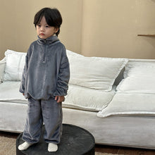 Load image into Gallery viewer, D83573TG-Korean style flannel home clothes suit for boys and girls