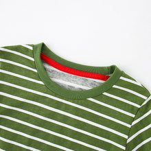 Load image into Gallery viewer, 8573SE-Autumn European and American children's round neck striped long-sleeved bottoming top