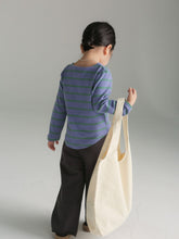將圖片載入圖庫檢視器 BB2337PCW-秋款日系條紋長袖親子上衣
