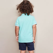 Load image into Gallery viewer, H22019TG-Summer children's lapel polo shirt + shorts two-piece set