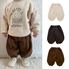 Load image into Gallery viewer, D23304PA-baby autumn and winter plus velvet sports warm pants