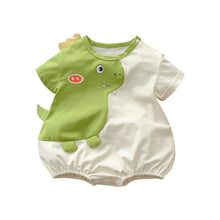 Load image into Gallery viewer, 2402267LS-Summer version short-sleeved cute cartoon dinosaur thin crawling suit
