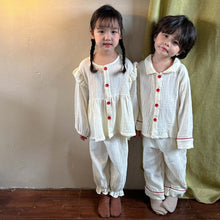 Load image into Gallery viewer, Q83162JG- Spring and Autumn Pure Cotton Gauze Baby Home Set