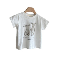 Load image into Gallery viewer, Y7419SE-Summer bunny print round neck cotton short-sleeved top