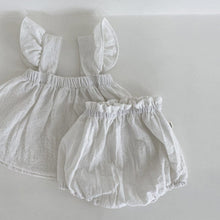 Load image into Gallery viewer, 53104TG-Fashionable cute suspender babydoll top + shorts set