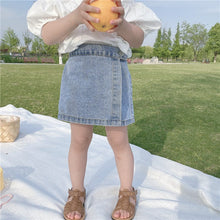 Load image into Gallery viewer, 80D134PA-Korean style fake two-piece summer fashion denim skirt pants
