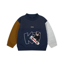 Load image into Gallery viewer, JX3212SE-Autumn and winter knitted stitching plus velvet high collar contrast color loose top