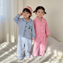 將圖片載入圖庫檢視器 CJ260869TG-春秋季兒童純棉格子家居兩件套