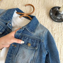 Load image into Gallery viewer, TC0920SE-Autumn distressed towel embroidered letter denim jacket