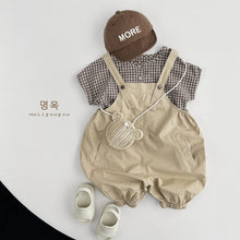 Load image into Gallery viewer, 23063LS-Korean style thin casual boys and girls pure cotton overalls