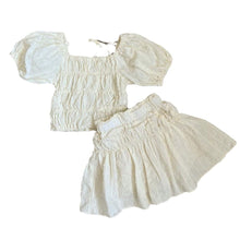 Load image into Gallery viewer, Y8410TG-Summer style puff sleeve short-sleeved top + short skirt two-piece set