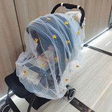 Load image into Gallery viewer, YT040AC-INS Children's stroller mosquito net cartoon embroidery bear rabbit tiger yarn cover free installation baby mesh mosquito cover