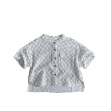 Load image into Gallery viewer, 88036SE-Summer plaid shirt thin cotton short-sleeved top
