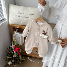 Load image into Gallery viewer, M2517045LS-秋季嬰幼兒立體娃娃排釦連體長袖爬服