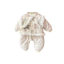 Load image into Gallery viewer, 2306302LS- Winter fur plush thickened New Year's greetings romper