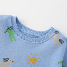 Load image into Gallery viewer, <Taiwan Pavilion> 8645SE-malwee autumn clothing European and American children's leisure geometric pattern long-sleeved top