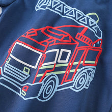 Load image into Gallery viewer, 9254SE-Spring and summer European and American children's handsome crane print short-sleeved casual round neck top