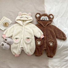 Load image into Gallery viewer, H10022LS-Cute cartoon hooded thick warm clothes