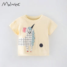 Load image into Gallery viewer, 92112SE-malwee summer girls round neck stylish short-sleeved T-shirt