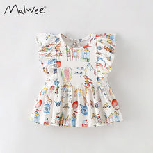 Load image into Gallery viewer, 9234SE-Summer graffiti skirt style short-sleeved top