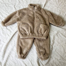 Load image into Gallery viewer, D83551TG- Plain casual children's plus velvet sweater suit