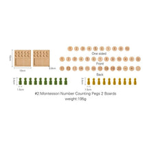 Load image into Gallery viewer, PMZ1240AC- Wooden arithmetic teaching aids shape matching number recognition Montessori arithmetic board