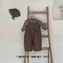 Load image into Gallery viewer, Y9622LS-春夏季嬰兒單排扣背帶長版連身爬服&兩件套&三件套