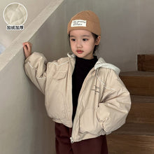 Load image into Gallery viewer, D83269SE-Winter velvet and thickened girls' color matching hooded warm jacket