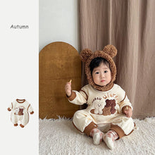 Load image into Gallery viewer, 2304155LS- Korean version of three little bears baby thickened jumpsuit