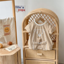 Load image into Gallery viewer, 2402273LS-Summer all-match bear short-sleeved bodysuit