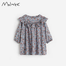 Load image into Gallery viewer, 8943DS-Autumn European and American children's round neck long sleeve floral dress
