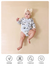 Load image into Gallery viewer, D23230LS-Autumn cotton panda flower long-sleeved bodysuit