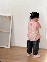 Load image into Gallery viewer, CC260820SE-春秋季刺繡小馬格紋長袖襯衫