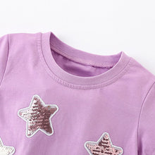 Load image into Gallery viewer, 9286DS-Summer European and American children's casual round neck star short-sleeved dress