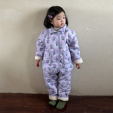 Load image into Gallery viewer, D83563PCW-Winter plus velvet three-layer padded parent-child home clothes set