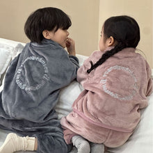Load image into Gallery viewer, D83573TG-Korean style flannel home clothes suit for boys and girls