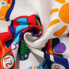 Load image into Gallery viewer, 8150SE-malwee summer children's European and American car print handsome round neck short-sleeved top