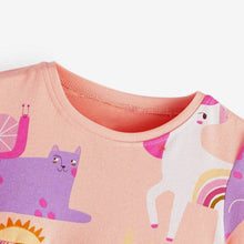 Load image into Gallery viewer, 9305DS-Summer European and American children's casual short-sleeved rainbow horse dress