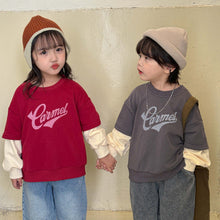 Load image into Gallery viewer, Q83013SE- Spring and Autumn Children's Fake Two-Piece Long-Sleeved Top