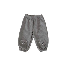 Load image into Gallery viewer, H10071PA-Spring cute bear waffle thin casual cuffed trousers