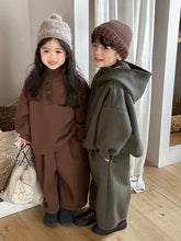 Load image into Gallery viewer, 25D02TG-冬季一體絨連帽加厚兩件套