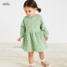 Load image into Gallery viewer, S1623DS-Little maven autumn European and American pure cotton rainbow girl long-sleeved dress