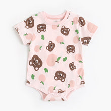 Load image into Gallery viewer, BRS1001LS-Summer Korean style bear flower pure cotton bodysuit